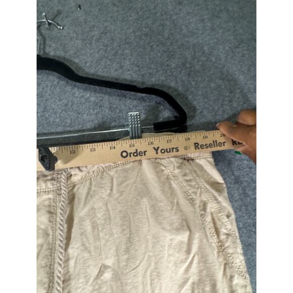 Eddie Bauer Pants Women XL Linen Blend Drawstring Straight leg‎ Relax Vacation - Picture 3 of 8